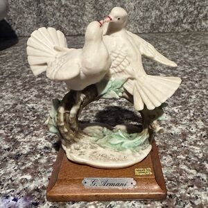 Vintage Giuseppe Armani Florence Italy Doves on a Branch